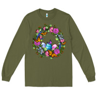 Army Green Easter Ocaliptus spring flowers Long Sleeve Tee - OliviaCreatesArt