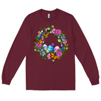 Burgundy Easter Ocaliptus spring flowers Long Sleeve Tee - OliviaCreatesArt