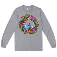 Heather Grey Easter Ocaliptus spring flowers Long Sleeve Tee - OliviaCreatesArt