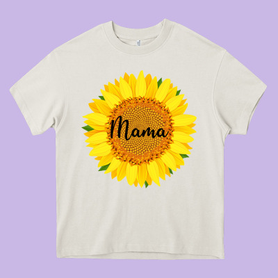 Sunflower Mama Heavy Core Tee Designed By Bettercallsaul