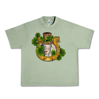 Oil Green st patricks day goat horseshoe shamrock Urban Heavy Tee - RanaPortraitStore