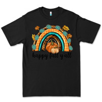 Black Happy Fall Y'all Premium Tee - texasbilliewilder