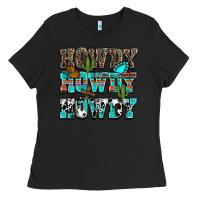Black Western Howdy Howdy Howdy Ladies Tee - HowdyJamesFarm