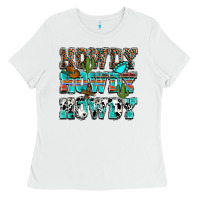 White Western Howdy Howdy Howdy Ladies Tee - HowdyJamesFarm
