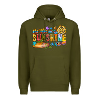 Army Green be the sunshine Premium Hoodie - CowhideDigitalArt