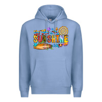 Colony Blue be the sunshine Premium Hoodie - CowhideDigitalArt