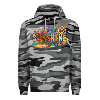 Slate Camo be the sunshine Premium Hoodie - CowhideDigitalArt