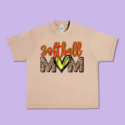Softball Mom Urban Heavy Tee Designed By Howdyjamesfarm
