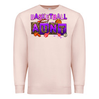 Pale Pink basketball aunt Premium Sweatshirt - AdoDesignShop