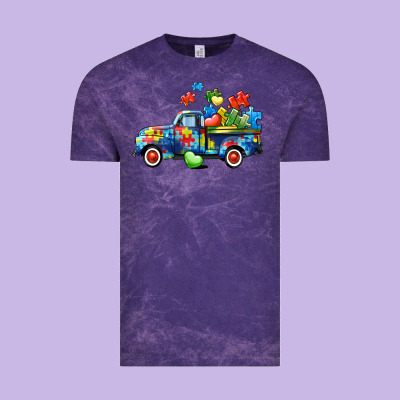 Autism Truck Vintage Tee Designed By Cowgirlartshop