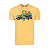 Vintage Mustard Autism truck Vintage Tee - CowGirlArtShop