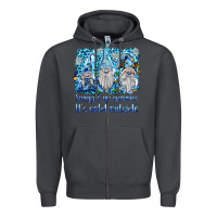 Smoke snuggle up gnomies it's coll outside Zipper Hoodie - BarkalooDesign
