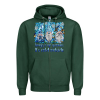 Sports Green snuggle up gnomies it's coll outside Zipper Hoodie - BarkalooDesign