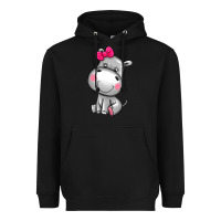 Black cute hippopotamus Heavyweight Hoodie - AdoDesignShop