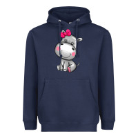 Navy cute hippopotamus Heavyweight Hoodie - AdoDesignShop