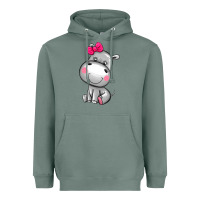 Sage cute hippopotamus Heavyweight Hoodie - AdoDesignShop