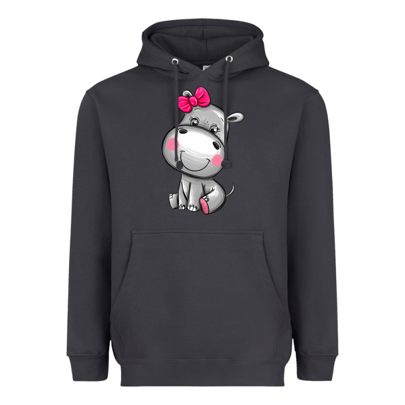 Cute Hippopotamus Heavyweight Hoodie by AdoDesignShop | Teevron