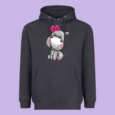 Cute Hippopotamus Heavyweight Hoodie Designed By Adodesignshop