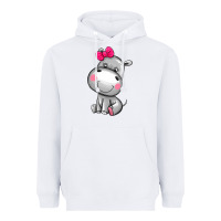 White cute hippopotamus Heavyweight Hoodie - AdoDesignShop