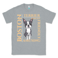 Heather Grey boston terrier t  shirt boston terrier dog traits gift t  shirt Classic Tee - longCreatives