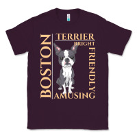 Plum boston terrier t  shirt boston terrier dog traits gift t  shirt Classic Tee - longCreatives