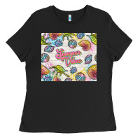 Black summer vibes with sea shells Ladies Tee - TumblerDesignByShophia