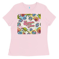 Bubblegum Pink summer vibes with sea shells Ladies Tee - TumblerDesignByShophia