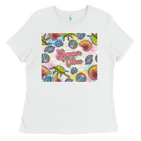 White summer vibes with sea shells Ladies Tee - TumblerDesignByShophia