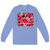 Colony Blue Valentine's Day pink plaid red glitter cowhide Long Sleeve Tee - FaDigitalArtStudio