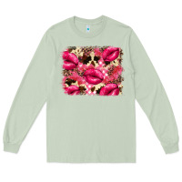 Matcha Valentine's Day pink plaid red glitter cowhide Long Sleeve Tee - FaDigitalArtStudio