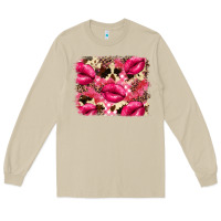 Mushroom Valentine's Day pink plaid red glitter cowhide Long Sleeve Tee - FaDigitalArtStudio
