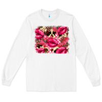 White Valentine's Day pink plaid red glitter cowhide Long Sleeve Tee - FaDigitalArtStudio