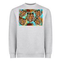 Heather Grey Tiger Heavyweight Sweatshirt - Artiststas
