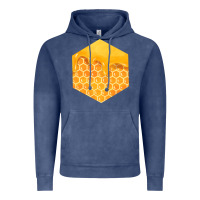 Vintage Denim honeycomb fa element Vintage Hoodie - FaDigitalArtStudio