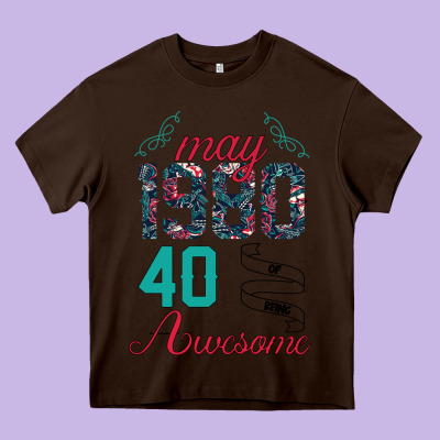 Made In May 1980 40 Years Of Being Awesome Heavy Core Tee Designed By Bettercallsaul