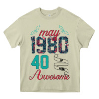 Mossy Made In May 1980 40 Years Of Being Awesome Heavy Core Tee - Bettercallsaul