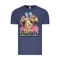 Vintage Denim Happy Easter Day cow Vintage Tee - HowdyJamesFarm