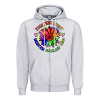 Heather Grey oncology team sunflower malia Zipper Hoodie - BarkalooDesign