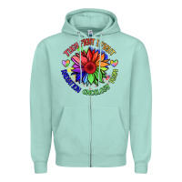 Seafoam oncology team sunflower malia Zipper Hoodie - BarkalooDesign