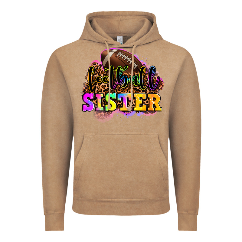 Football Sister Vintage Hoodie by OliviaCreatesArt | Teevron