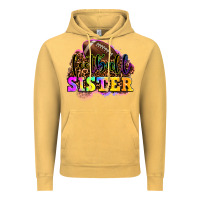 Vintage Mustard football sister Vintage Hoodie - OliviaCreatesArt