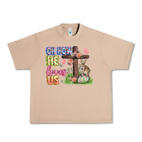 Burro Oh how he loves us Easter Day Urban Heavy Tee - CowGirlArtShop
