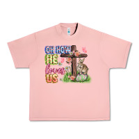 Salmon Oh how he loves us Easter Day Urban Heavy Tee - CowGirlArtShop