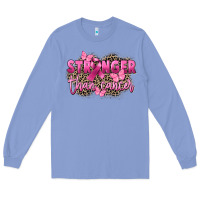 Colony Blue Stronger than Cancer Long Sleeve Tee - FaDigitalArtStudio