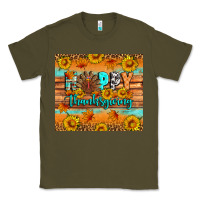 Army Green Happy Thanksgiving Classic Tee - Artiststas
