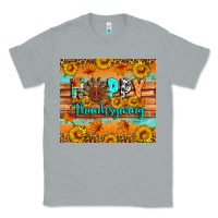 Heather Grey Happy Thanksgiving Classic Tee - Artiststas