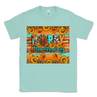 Seafoam Happy Thanksgiving Classic Tee - Artiststas