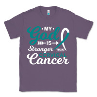 Lavender My God is Stronger Than Cervical Cancer Awareness Warrior Classic Tee - longCreatives