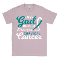 Lilac My God is Stronger Than Cervical Cancer Awareness Warrior Classic Tee - longCreatives