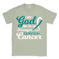 Matcha My God is Stronger Than Cervical Cancer Awareness Warrior Classic Tee - longCreatives